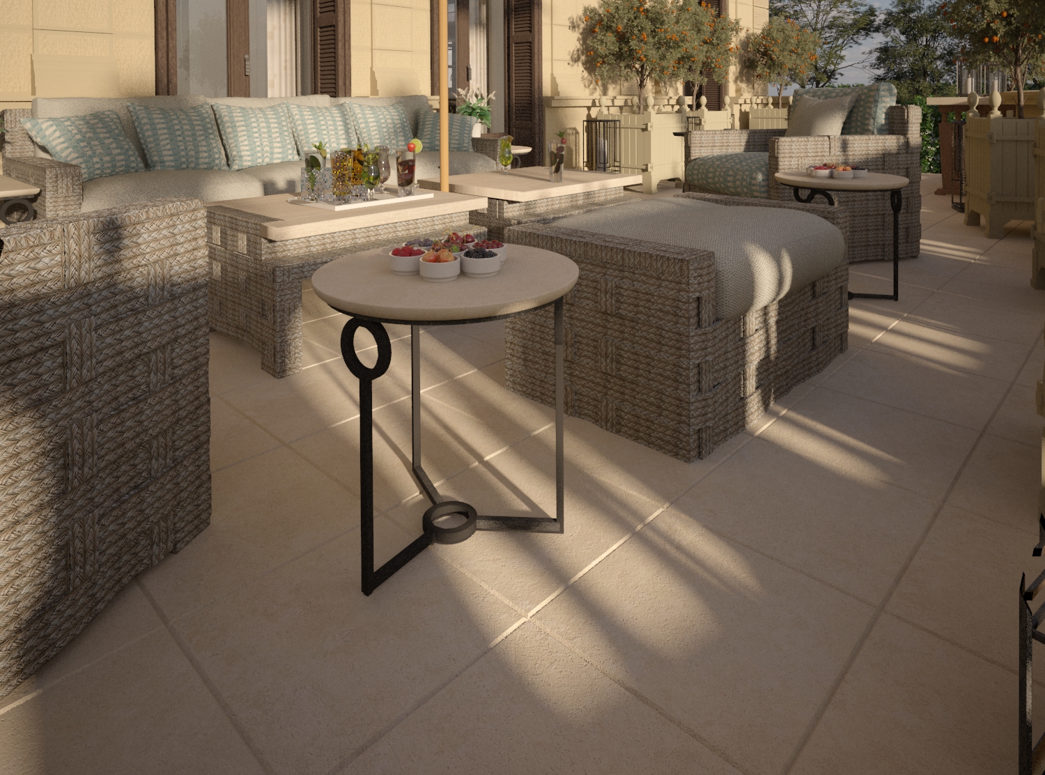 Guéridon en version outdoor - Projet SBM 